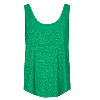 Textil Mulher Plus Woven Ruched Bardot Midi Dress Pieces PCBILLO TANK TOP LUREX Verde