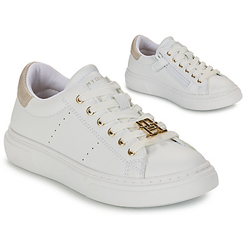 Sapatos Rapariga Sapatilhas trainers Tommy Hilfiger KRYSTAL Branco / Ouro