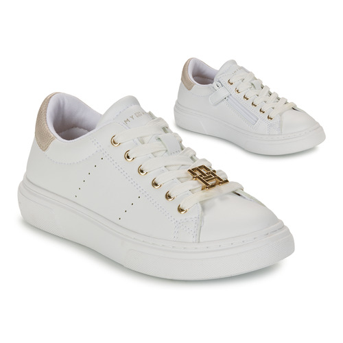 Sapatos Rapariga Sapatilhas Tommy Espadrillas Hilfiger KRYSTAL Branco / Ouro
