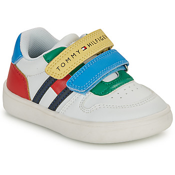 Sapatos Rapaz Sapatilhas Tommy retro Hilfiger LOGAN Branco / Multicolor