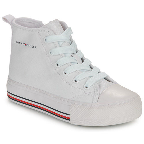 Sapatos Rapariga Sapatilhas de cano-alto Tommy shoes Hilfiger BEVERLY Branco