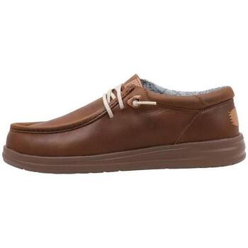 Sapatos Homem Only & Sons HEY DUDE WALLY GRIP CRAFT LEATHER Castanho