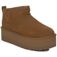 Sapatos Mulher Botins UGG Classic Ultra Mini Platform Bege