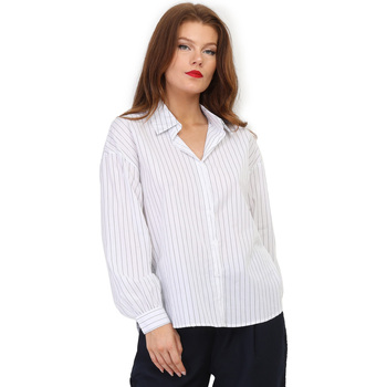 Textil Mulher camisas La Modeuse 68889_P160774 Branco