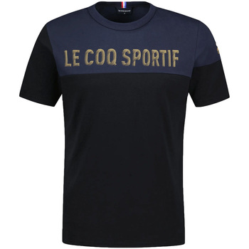 Textil Homem Tusty logo-print cotton T-shirt Le Coq Sportif Noel Sp Tee Ss N 1 Preto