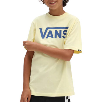 Textil Rapaz T-Shirt mangas adjustables Vans logo-print  Amarelo