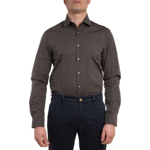 Textil Homem Camisas mangas comprida Calvin Klein Jeans K10K112105 Castanho