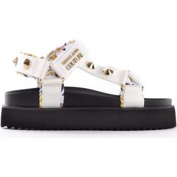 Sapatos Mulher Sandálias Versace Kobeisy Couture Studded Touch-Strap Branco