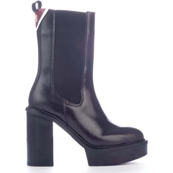 Sapatos Mulher Botas Tommy Hilfiger Elevated Plateau Chelsea Bootie Preto