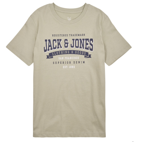 Textil Rapaz Oneal Button-Up Shirt Jack & Jones JJELOGO TEE SS NECK 2 COL 23/24 NOOS JNR Bege