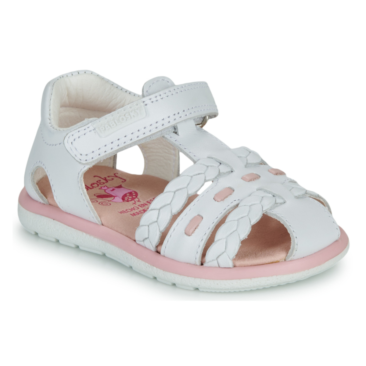 Sapatos Rapariga Sandálias Pablosky  Branco / Rosa