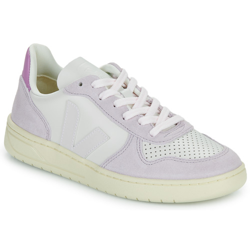 Sapatos Suede Sapatilhas Veja V-10 Branco / Violeta