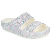 Sapatos Rapariga Sandálias Heart Crocs Classic Glitter Sandal v2 K Branco / Glitter