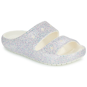 Sapatos Rapariga Sandálias Crocs lil Classic Glitter Sandal v2 K Branco / Glitter