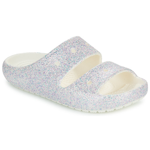 Sapatos Rapariga Sandálias NAVY Crocs Classic Glitter Sandal v2 K Branco / Glitter