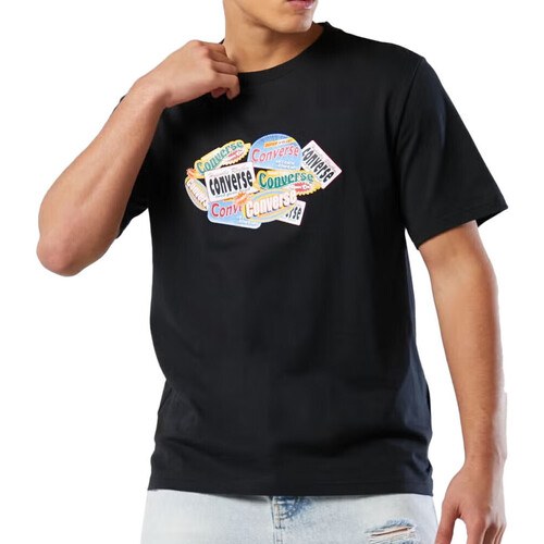 Textil Homem T-Shirt mangas curtas Converse 162062C  Preto
