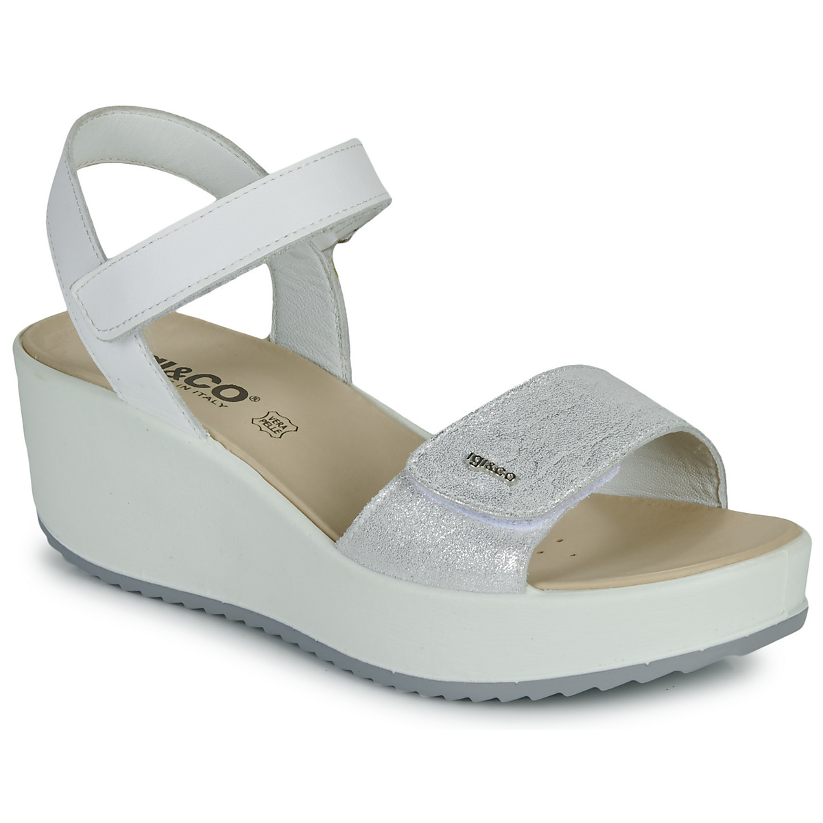 Sapatos Mulher Sandálias IgI&CO  Branco / Prata