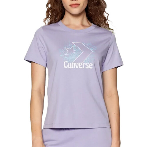 Tecollection Mulher T-shirts e Pólos Converse pink  Violeta