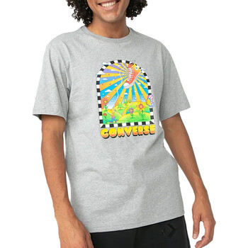 Textil Homem T-shirts e Pólos Converse  Cinza