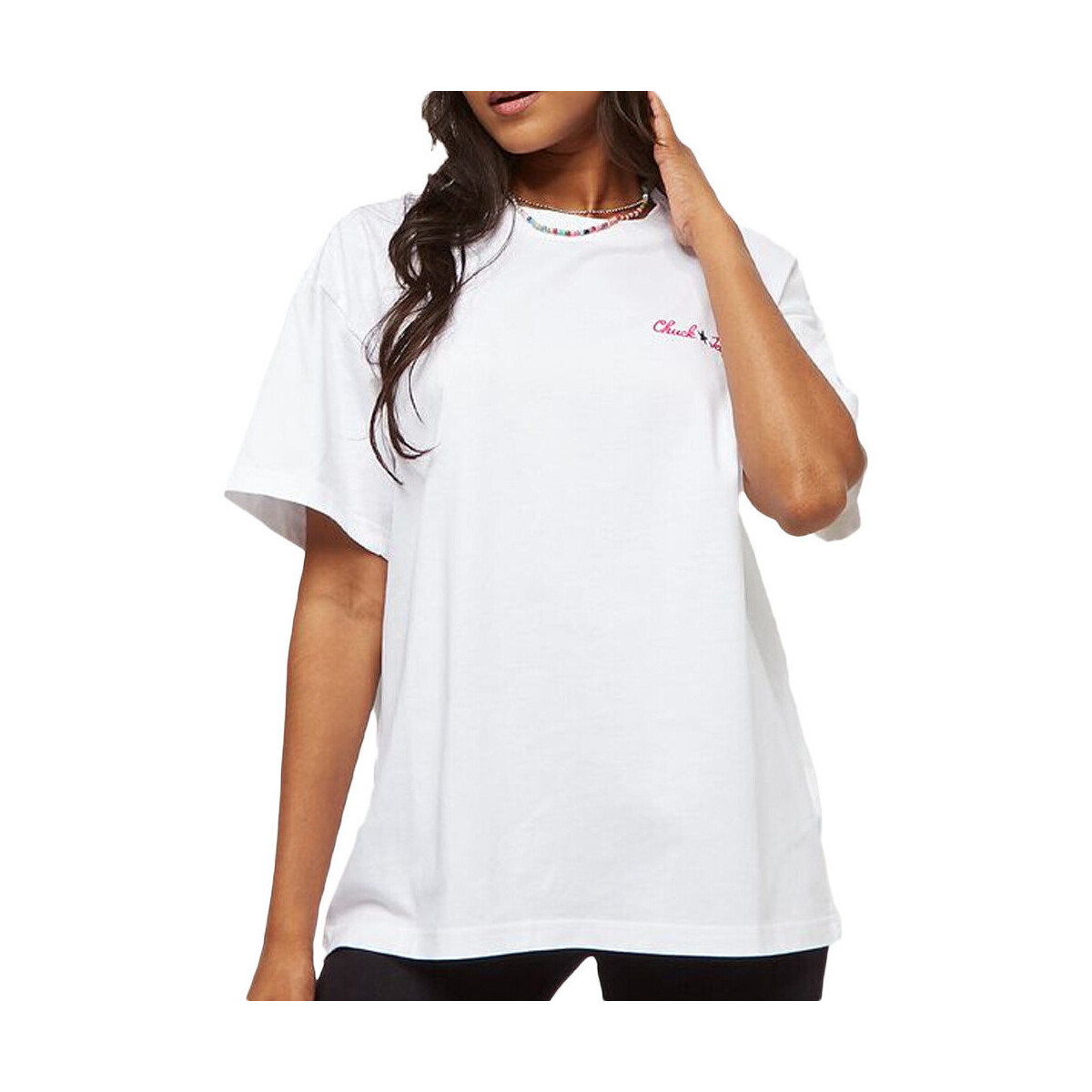 Textil Mulher T-shirts e Pólos Converse Camiseta  Branco