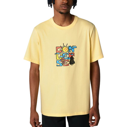 Textil Homem T-shirts e Pólos Converse  Amarelo