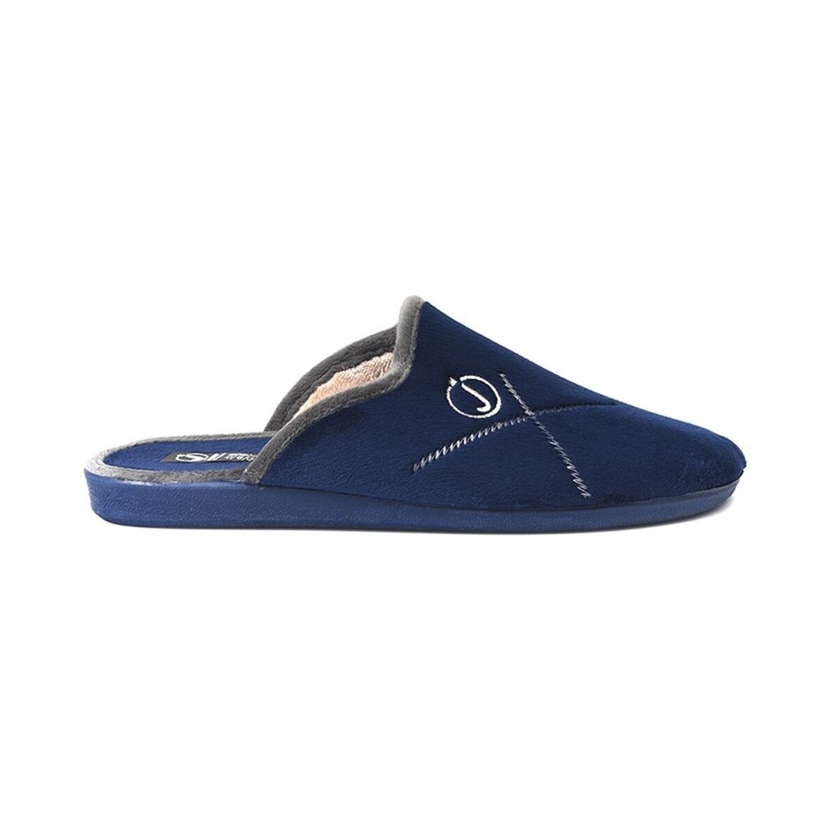 Sapatos Homem mede-se na parte mais larga ao nível das nádegas Javer Zapatillas de Casa  Bordado 31-301 Marino Azul