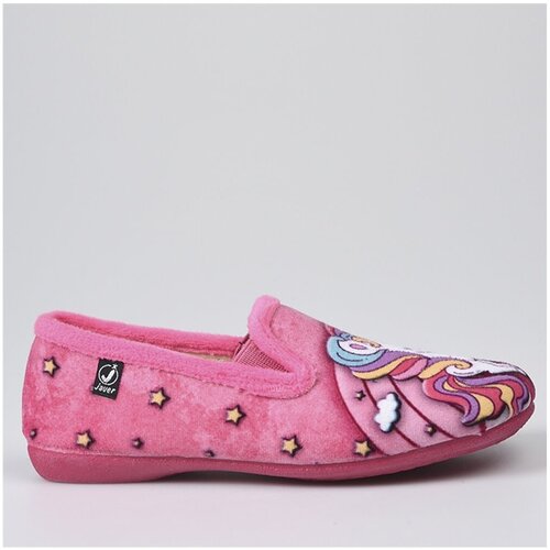 Sapatos Criança Toalha e luva de banho Javer Zapatillas de Casa  Unicornio 3-117 Fuxia Rosa