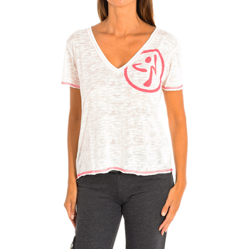 Textil Mulher T-shirts e Pólos Zumba Z1T00434-BLANCO Branco