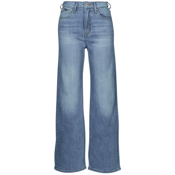 Textil Mulher Calças de ganga mom Pepe Louise jeans WIDE LEG Louise jeans UHW Azul