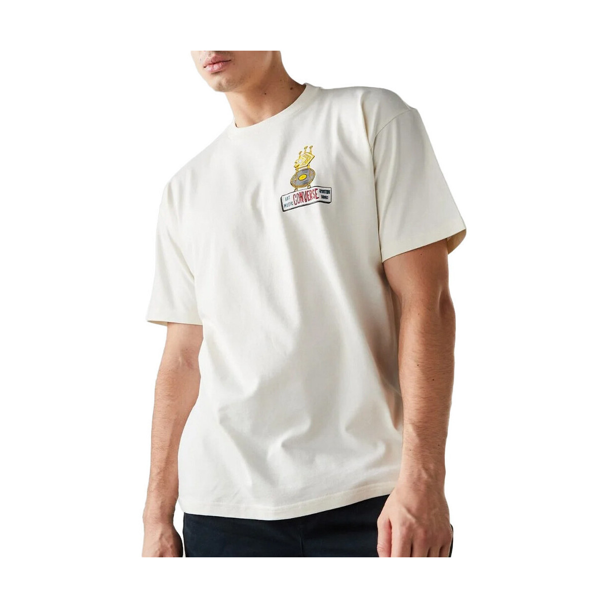 Textil Homem T-shirts e Pólos Converse  Branco