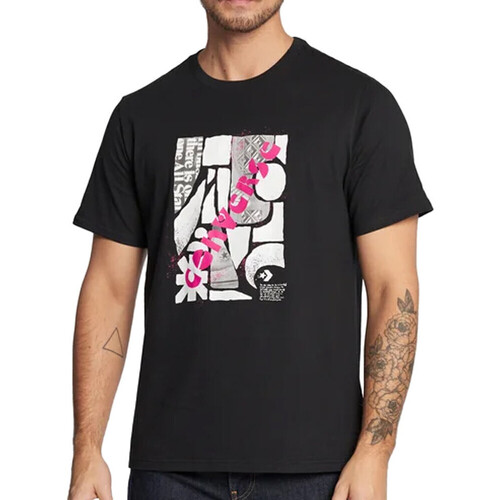 Tecollection Homem T-shirts e Pólos Converse pink  Preto