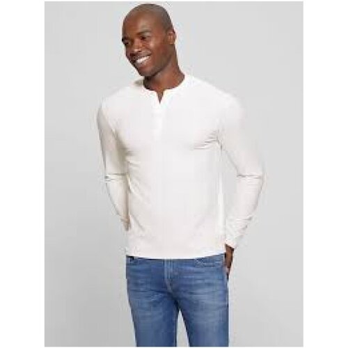 Textil Homem T-shirt mangas compridas Guess M3BP24 KBWH2 Branco