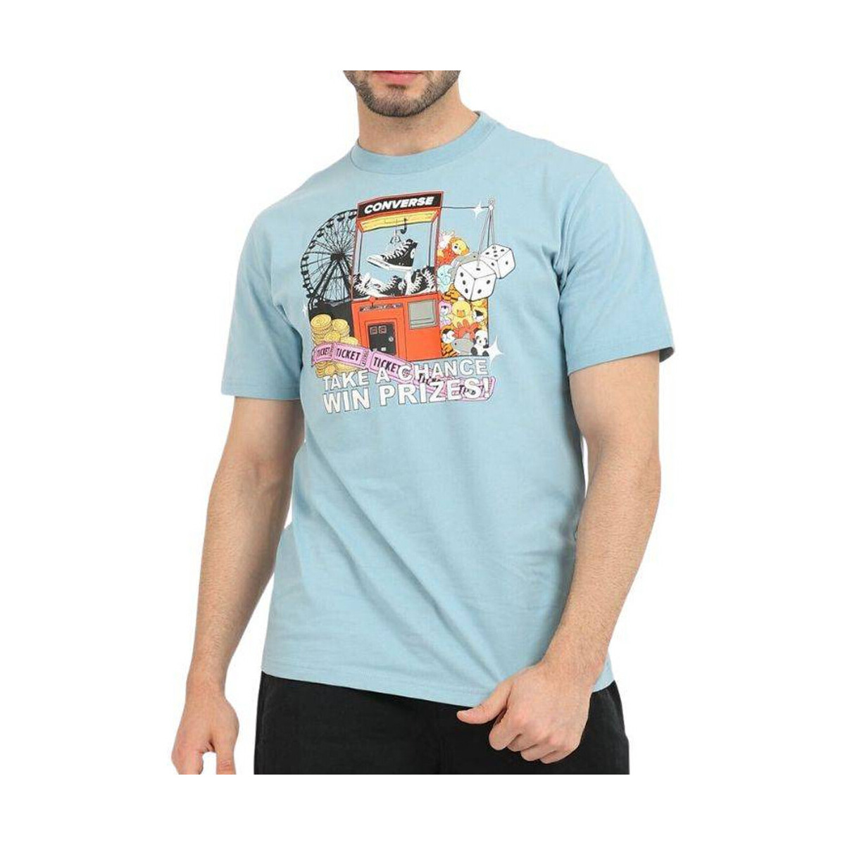 Textil Homem T-shirts e Pólos Converse  Azul