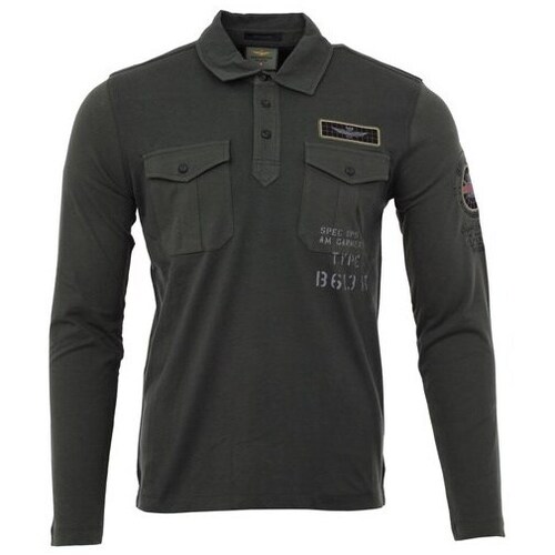 Textil Homem T-Shirt mangas curtas Aeronautica Militare PO1720P17339295 Verde azeitona