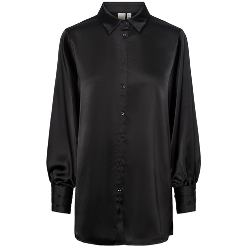 Textil Mulher Tops / Blusas Y.a.s YAS Noos Camisa Pella L/S - Black Preto