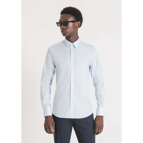 Textil Homem Camisas mangas comprida Antony Morato MMSL00694-FA450010-7027-3-1 Azul