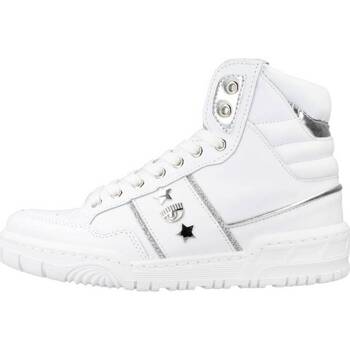 Sapatos Mulher Sapatilhas Chiara Ferragni SNE CF1 HIGH WHITE LEATH Branco