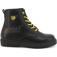 Sapatos Homem Botas Shone D551-006 Black/Yellow Preto