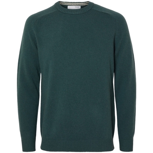 Textil Homem camisolas Selected T-shirt Bet Linen - Cashmere Gables/Kelp Verde