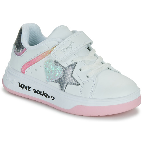Sapatos Rapariga Sapatilhas Primigi B&G GLAM Branco / Rosa / Prata
