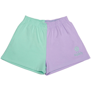Textil Mulher Shorts / Bermudas Superb 1982 RSC-S2104-GREEN-LILAC Verde