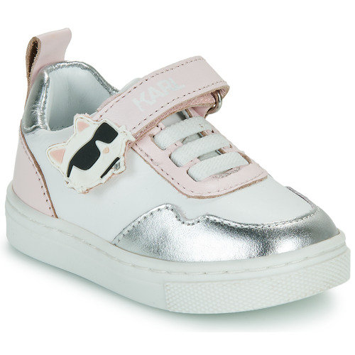 Sapatos Rapariga Sapatilhas Karl Lagerfeld KARL'S VARSITY KLUB Branco / Rosa