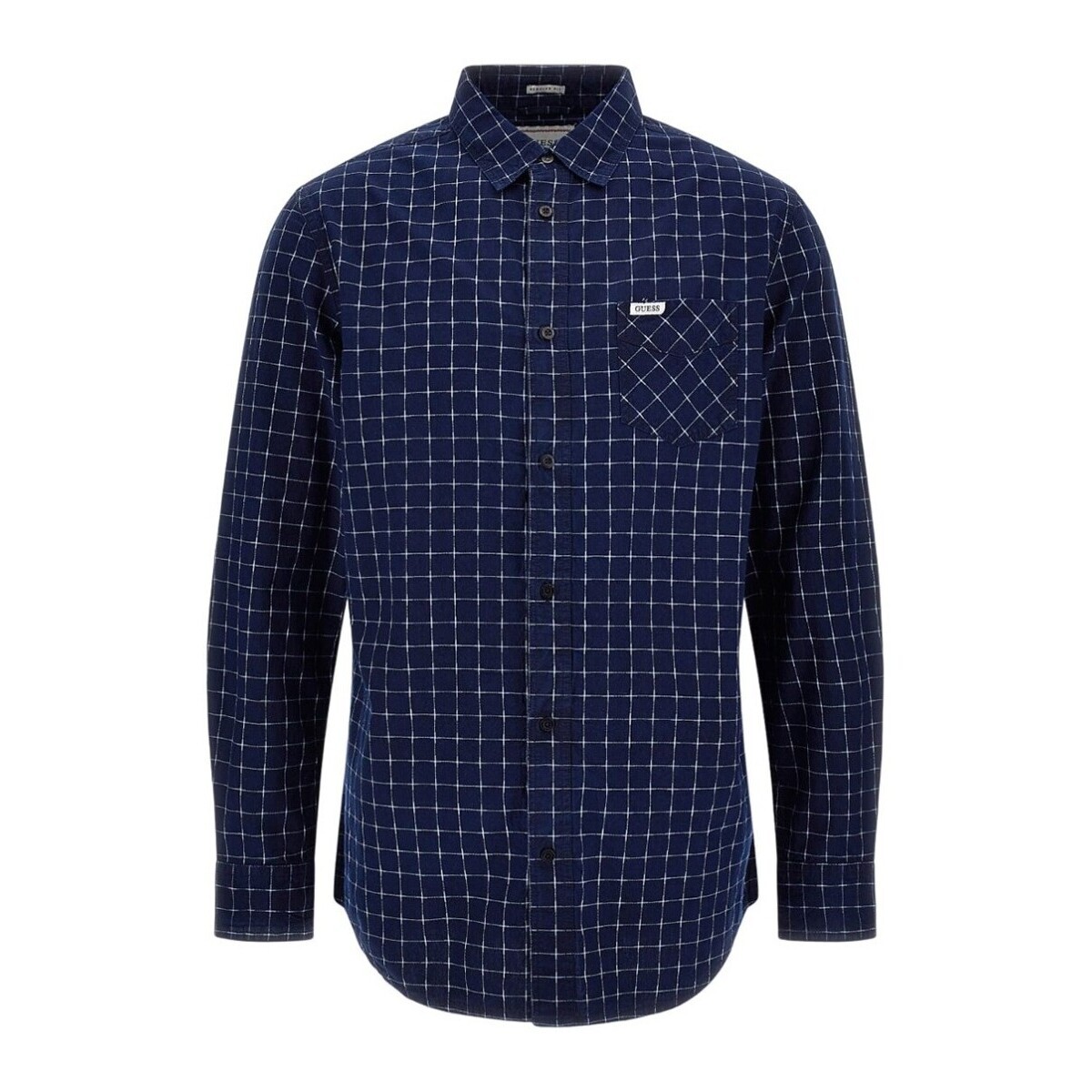 Textil Homem Camisas mangas comprida Guess M3BH44 D52I1 Azul