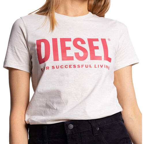 Textil Mulher T-shirts e Pólos Diesel  Branco