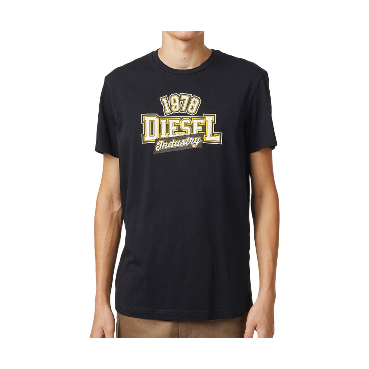 Textil Homem T-shirts e Pólos Diesel  Preto