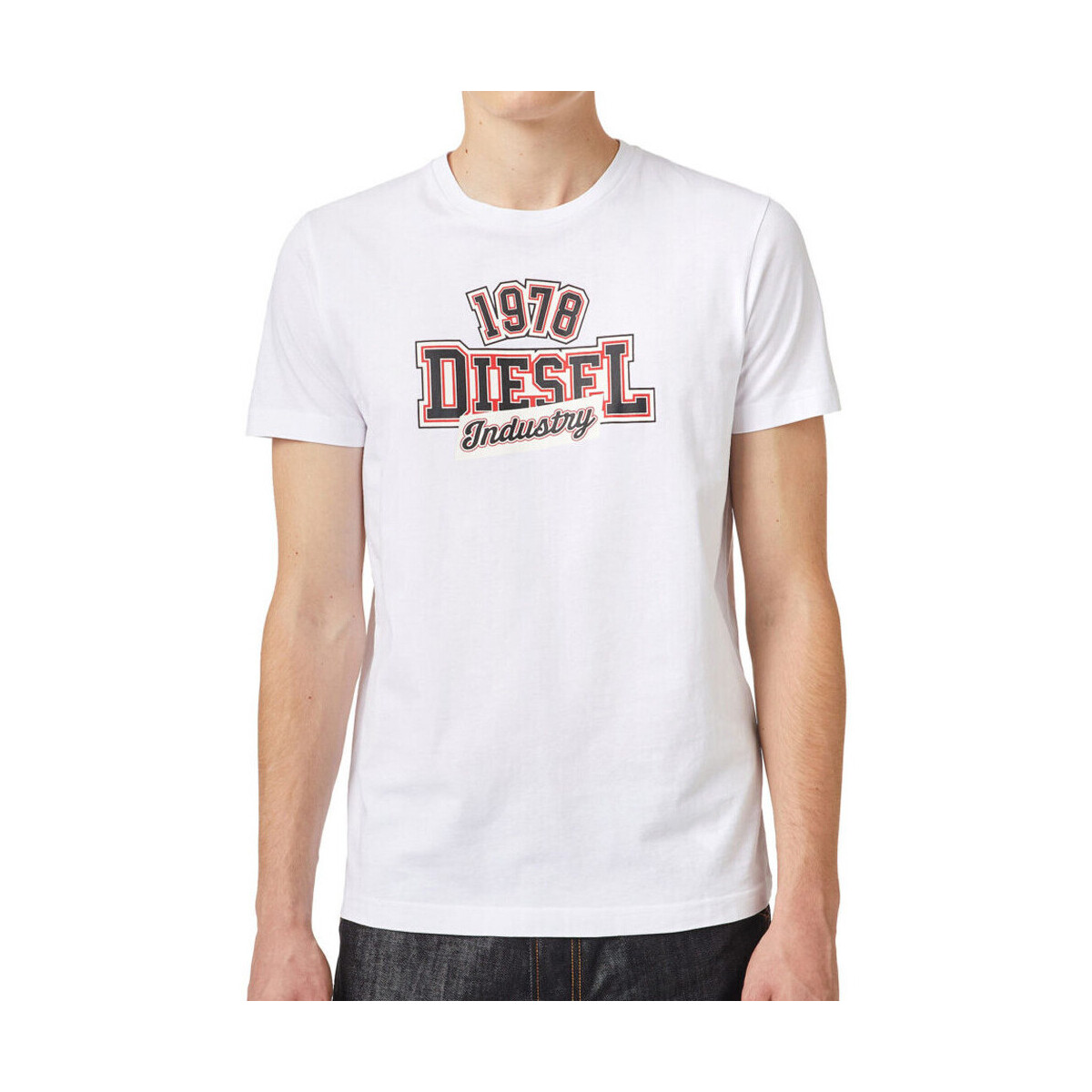 Textil Homem T-shirts e Pólos Diesel  Branco