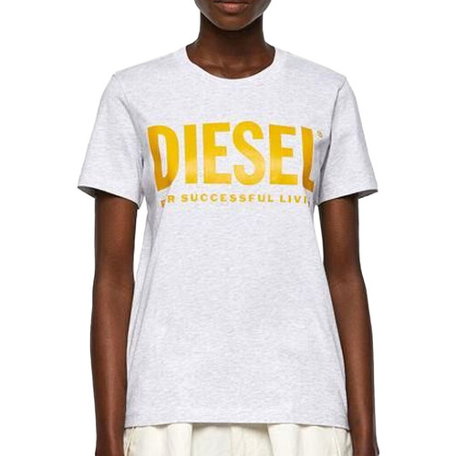 Textil Mulher T-Shirt mangas curtas Diesel  Cinza