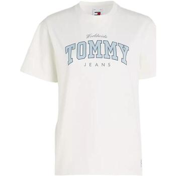 Textil Mulher Arch Tie Dye T Shirt Tommy Hilfiger  Branco