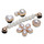 Acessórios Acessórios para calçado Crocs Dainty Pearl Jewelry 5 Pack Branco / Ouro