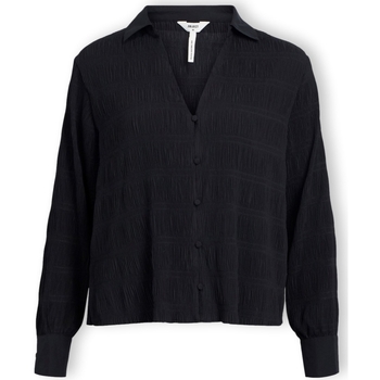 Textil Mulher Lyle & Scott Vintage Object Camisa Stina L/S  - Black Preto